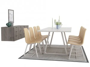 volumepack de m&oacute;veis de jantar Modelo 3D