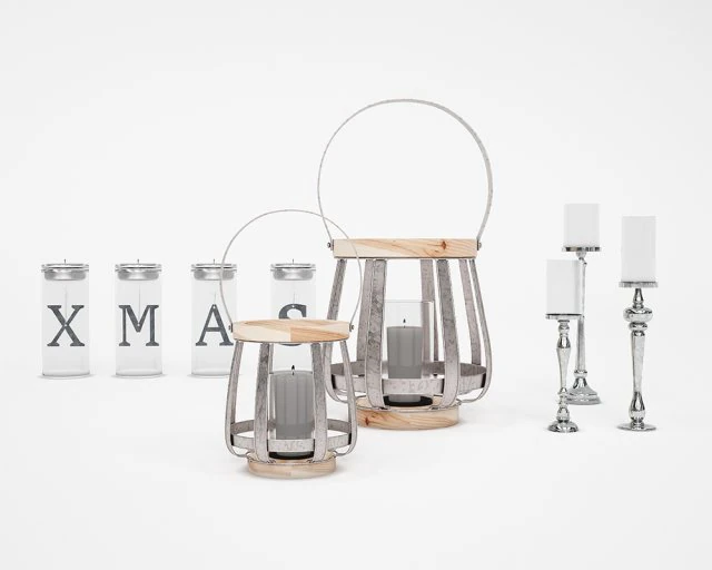 accessories set 19 3D Model .c4d .max .obj .3ds .fbx .stl .blend 