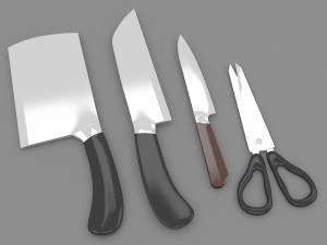 kitchen utensils 1 3D Model