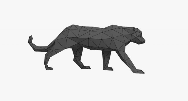 leopard low poly Model 3D .c4d .max .obj .3ds .fbx .stl .blend 