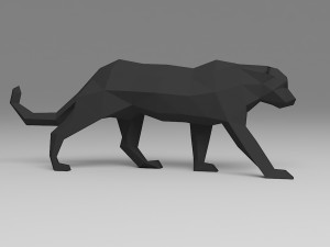 leopard low poly Model 3D