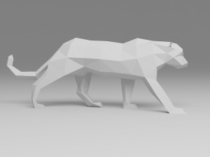 leopard low poly Model 3D