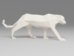 leopard low poly Model 3D