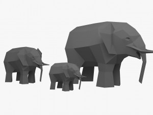 elephant low poly 3D Model