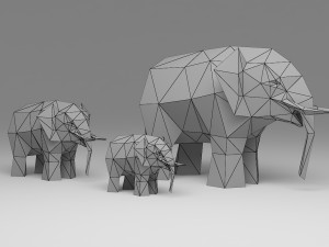 elephant low poly 3D Модель