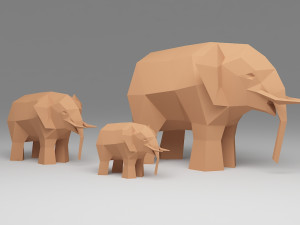 elephant low poly 3D Модель