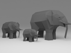 elephant low poly 3D Модель