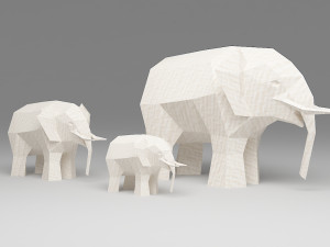elephant low poly 3D Модель