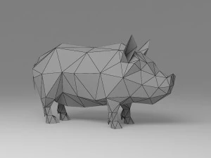Schwein Low Poly 3D Modell