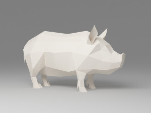 pig low poly 3D मॉडल