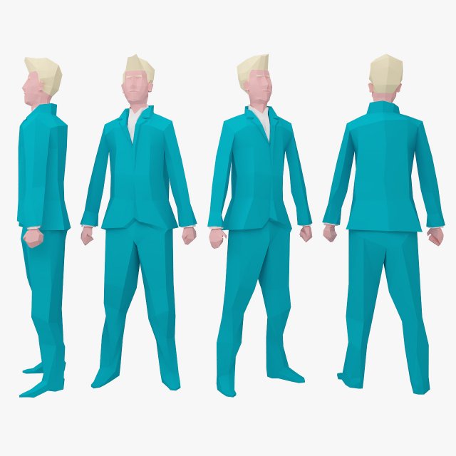 character low poly 1 Model 3D .c4d .max .obj .3ds .fbx .stl .blend 