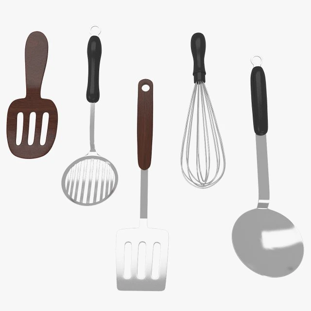 kitchen utensils 1 3D Model .c4d .max .obj .3ds .fbx .stl .blend 