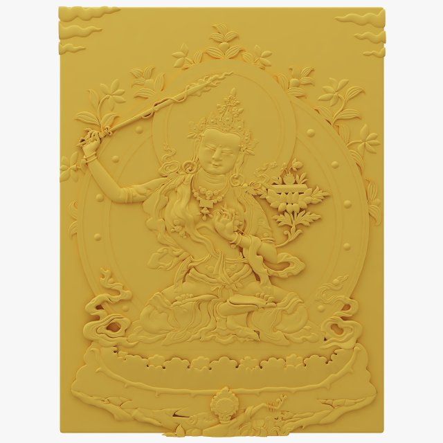 manjushri reliefs 3D 모델 .c4d .max .obj .3ds .fbx .stl .blend 