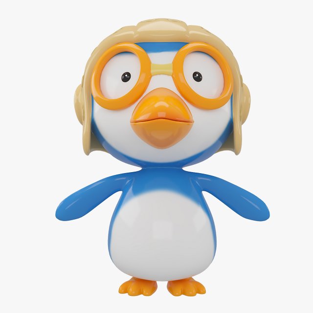 3d pororo penguin 3D Model .c4d .max .obj .3ds .fbx .stl .blend 