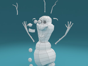 snowman olaf 3Dモデル