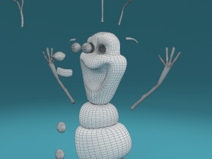 snowman olaf 3Dモデル