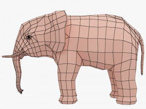 elephant base mesh 3D Model