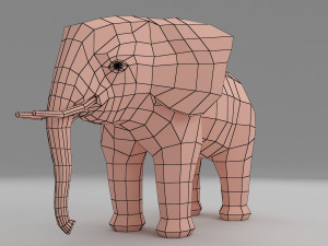 elephant base mesh 3D Model