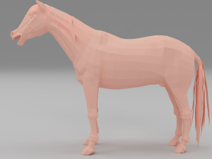 horse base mesh 3D Model