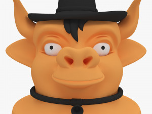 cartoon cow head Modelo 3D