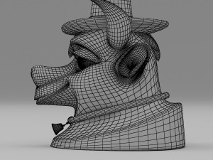 cartoon cow head 3D मॉडल