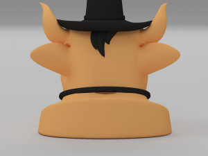 cartoon cow head 3D मॉडल