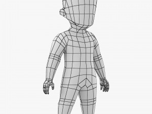 Boy base mesh 3D Модель