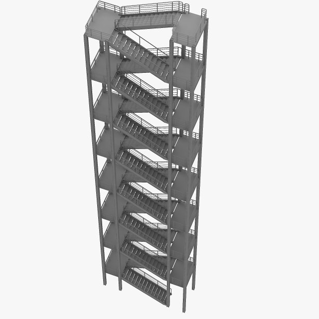 stairs 3D 模型 .c4d .max .obj .3ds .fbx .stl .blend