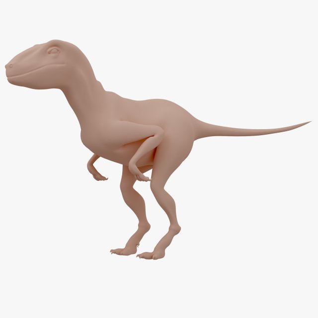 dinosaur velociraptor base mesh Modello 3D .c4d .max .obj .3ds .fbx .stl .blend 
