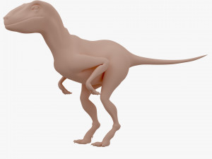 dinosaur velociraptor base mesh Modelo 3D