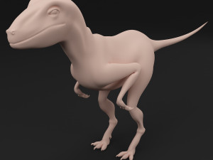 dinosaur velociraptor base mesh Modello 3D