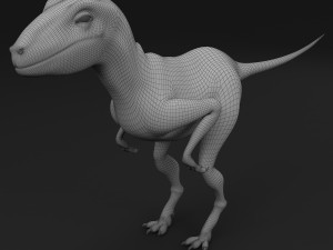 dinosaur velociraptor base mesh Modello 3D