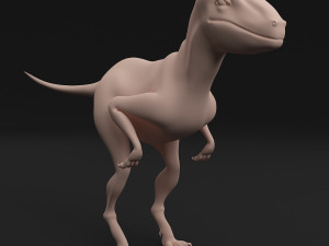dinosaur velociraptor base mesh Modello 3D