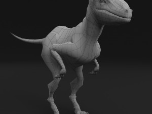 dinosaur velociraptor base mesh Modello 3D