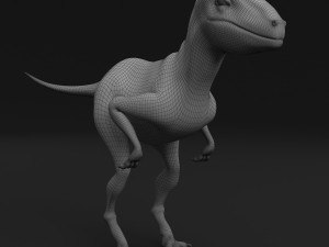 dinosaur velociraptor base mesh Modello 3D