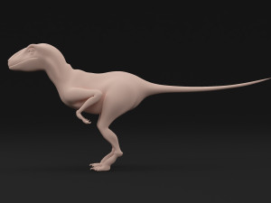 dinosaur velociraptor base mesh Modello 3D