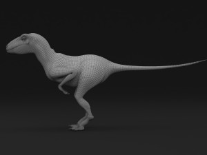 dinosaur velociraptor base mesh Modello 3D