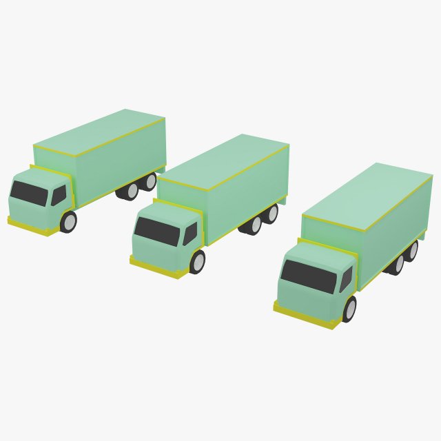 truck low poly 3D 模型 .c4d .max .obj .3ds .fbx .stl .blend 