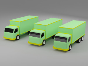 truck low poly 3D 模型
