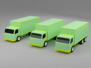 truck low poly 3D Model