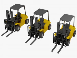 forklift low poly 3D Model
