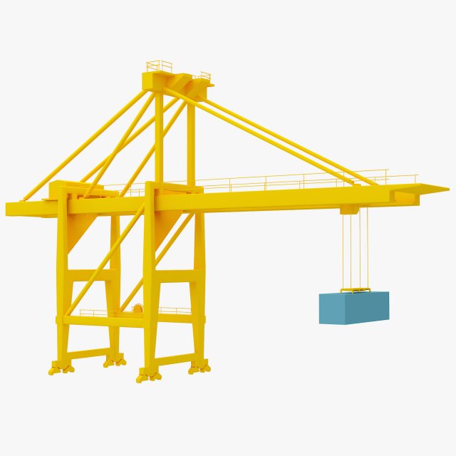 crane port 3D मॉडल .c4d .max .obj .3ds .fbx .stl .blend 