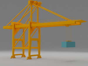 crane port 3D मॉडल