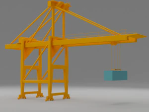 क्रेन बंदरगाह 3D मॉडल
