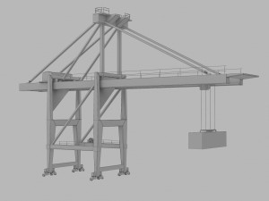 crane port 3D मॉडल