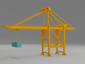 crane port 3D मॉडल