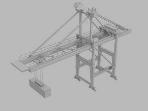 crane port 3D मॉडल