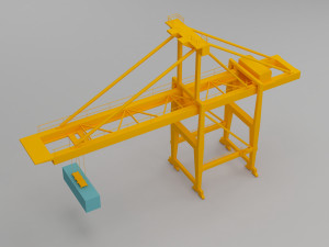 crane port 3D मॉडल