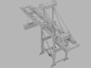 crane port 3D मॉडल