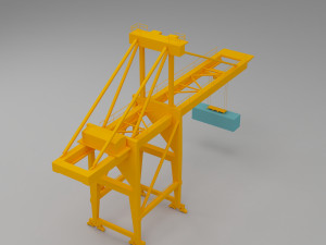 crane port 3D मॉडल